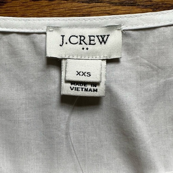 NWT J. Crew Factory Cotton Poplin Peasant Top Sz XXS - Picture 6 of 12